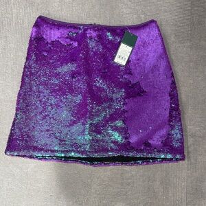 Wild Fable Purple Sequin Women's Skirt Small